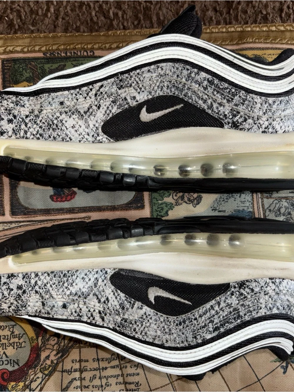 Nike Men’s Air Max 97 Sneakers - Black, White, Gray
